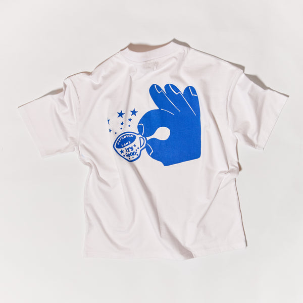Logo Tee - Blue on White